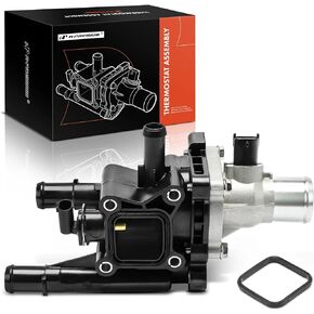A-Premium - Full Aluminum Coolant Thermostat and Housing Assembly with Sensor - Compatible with Chevy Cruze, Limited, Trax, Sonic - 1.8L 1.6L - Replaces 25192228, 25199824