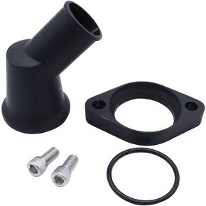 45°Swivel Water Neck Compatible for SBC BBC Polished Aluminum 283 327 350 396 427 454 Black