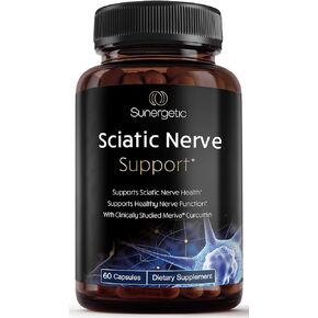 Premium Sciatic Nerve Support Formula – Sciatic Nerve Relief with Benfotaimine, Alpha Lipoic Acid (ALA) & Meriva Turmeric Curcumin – Supports Sciatic Nerve Health, Joint Comfort & Muscles–60 Capsules