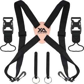 Xaegistac حزام تسخير ثنائي العينين قابل للتعديل وتسخير مناظير فاخرة للصيد. حزام الأشرطة المتقاطعة مناسب لحمل مجهر والكاميرات وأجهزة تحديد المدى والمزيد in Kuwait