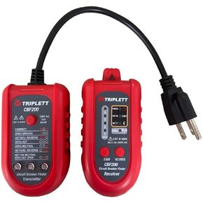 Triplett CBF200 3-in-1 Circuit Breaker Finder, GFCI Receptacle Tester, and Non-Contact AC Voltage Detector,Black