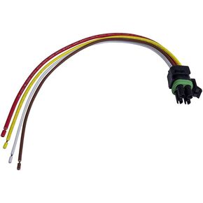 Kwikee Replacement Electric RV Step 4-Way Wiring Plug with Packard Connector for 5th Wheel RVs, Travel Trailers and Motorhomes, 4-Pin Pre-Wired Harness with Male Connection - 369243