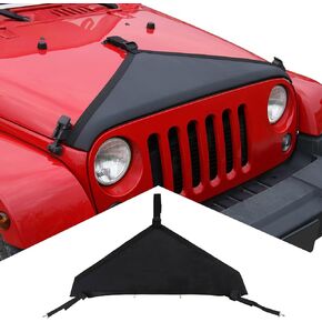 RT-TCZ for Wrangler JK Hood Bra Cover Trim, Engine Hood Front Protector for Jeep Wrangler JK JKU 2007-2017 Star Style Exterior Accessories
