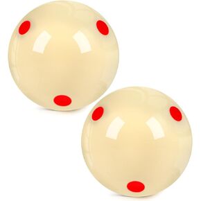 2 Pack AAA-Grade Pro-Cup Billiard Cue Ball or Billiard #8 Ball Standard Regulation Size 2-1/4" Practice Training Pool Ball for Games & Sports