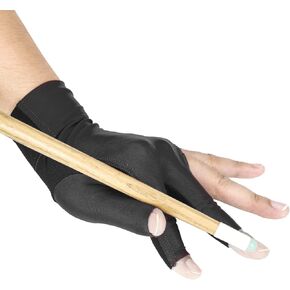 HKSICHENGKEJI 3 Fingers Billiard Glove for Men Women Elastic Billiard Pool Gloves Pool Cue Glove Adjustable Shooter Snooker Sport Glove Breathable Anti-Skid Pool Cue Gloves Wear on Left Hand 1 Pack