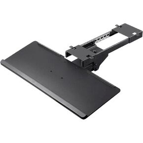 Monoprice Adjustable Ergonomic Keyboard Tray – With a 26.4 x 10in Full Size Platform, Extends Min 18.2in / Max 30.8in, Black - Workstream Collection