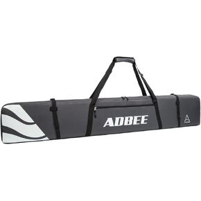 ADBEE Ski Bag – Padded Ski Bag with Durable Handle – Waterproof Fully Padded Ski Strap Carrier – Reliable 600D Oxford Fabric – Heavy-Duty Zippers and Buckles