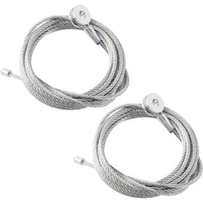 Pair (2) Enclosed Cargo Trailer Ramp Door Cable Replacement Kit Cables 150 Inch,Replacement for CAB1-8CB150