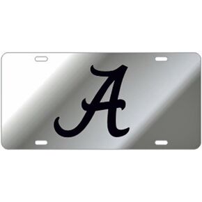 لوحة ترخيص Alabama Crimson Tide Mirror "A" مقطوعة بالليزر