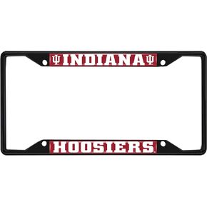 FANMATS 31253 Indiana Hooisers Metal License Plate Frame Black Finish