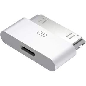 rosyclo 30-Pin to Lightning Adapter, MFi Certified 8-Pin Female to 30 Pin Male Dock Connector iPhone Charging Sync Converter Compatible iPhone 4/4s/iPad/iPod Touch White (No Audio)