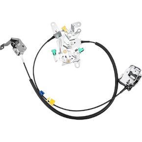 Rear Left Driver Side Door Lock Latch & Cable Fit for 1999-2007 Ford F250 F350 F450 F550 Super Duty, Upper and Lower Locking Latches Assembly 6C3Z-28264A01-A 6C3Z28264A01A