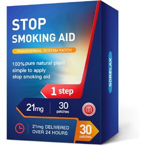 Stop Smoking Aid Patches Step 1-30 Patchs - Best Product to Quit Smoking 21mg - Quit Smoking Aid That Work
