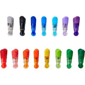 Multipurpose Plastic Bag Clips, Set of 6, Multicolored