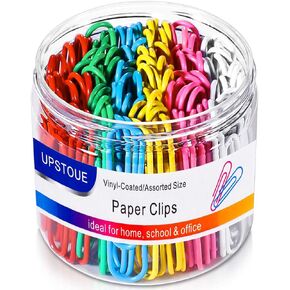 Vinaco Paper Clips Colorful, 100 Pack Large Paper Clips 2 Inch (50 mm), Durable & Rust Resistant, Jumbo Paper Clips, Colored Paper Clips. Great for Office, School and Personal Use (Multicolored)