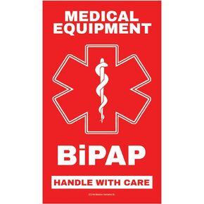 BiPAP Medical Equipment Luggage Tag - Handle with Care, DOT and ACAA regulations (Lug-BiPAP -329) Quantity (2)
