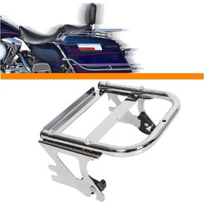 Detachable Two-up Tour Pack Mounting Luggage Rack Compatible with 1997-2008 Harley Touring Electra Glide Road King Road Glide Street Glide