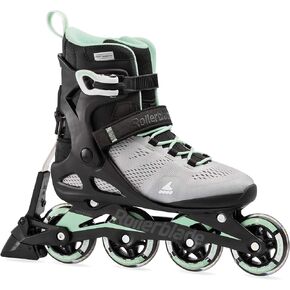 Rollerblade Macroblade 80 ABT Women's Adult Fitness Inline Skate, Glacier Grey/Mint, Performance Inline Skates