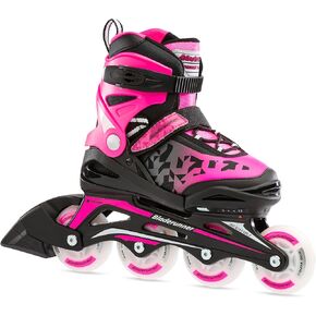by Rollerblade Phoenix Flash Kid's Adjustable Fitness Inline Skate, Black/Pink
