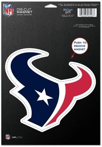 Wincraft NFL Houston Texans 83726010 Die Cut Logo Magnet, Small, Black in Saudi Arabia