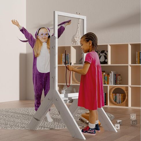 حامل طلاء زجاجي بليكسي على الوجهين، لوح حامل أكريليك سهل المسح، حامل فني للأطفال واقف، لوح رسم خشبي مزدوج الجوانب للأطفال 41 بوصة × 17 بوصة in Kuwait