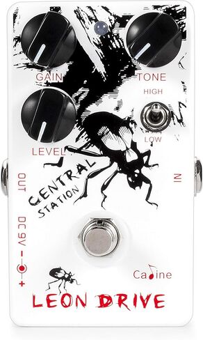 Caline Electric Guitar Effects Pedals Multi Distortion Leon Drive 9V DC White Central Station Guitar Pedal Bass Reverb Acoustic Preamp True Bypass CP-50 Guitarist Gifts in Saudi Arabia