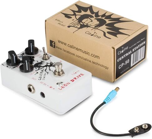 Caline Electric Guitar Effects Pedals Multi Distortion Leon Drive 9V DC White Central Station Guitar Pedal Bass Reverb Acoustic Preamp True Bypass CP-50 Guitarist Gifts in Saudi Arabia