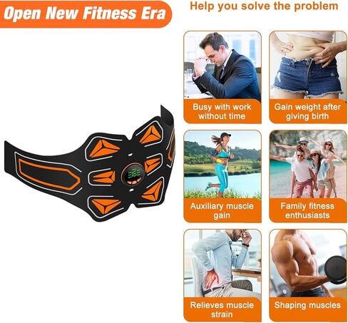 محفز ABS، مدرب حزام شد البطن، معدات تمارين البطن، حزام تمرين رياضي للرجال والنساء BFB-8 in Kuwait