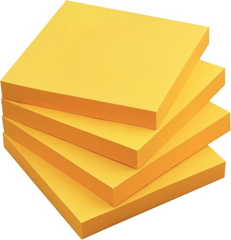 Sticky Notes 3x3 Self-Stick Notes Bright Colors Sticky Notes 4 Pads 90 Sheets/Pad (Black) in Saudi Arabia