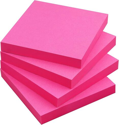 Sticky Notes 3x3 Self-Stick Notes Bright Colors Sticky Notes 4 Pads 90 Sheets/Pad (Black) in Saudi Arabia