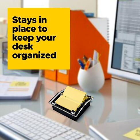 Post-it Pop-up Notes Dispenser, 3x3 in, Black Base Clear Top (DS330-BK) in Saudi Arabia