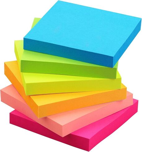 Early Buy Sticky Notes 3x3 Self-Stick Notes Orange Color 6 Pads, 100 Sheets/Pad in Saudi Arabia