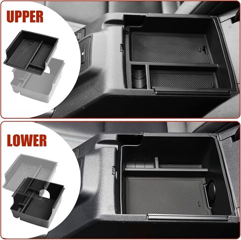 Mabett Console Organizer Tray for Bronco Accessories, Armrest Storage Box fit Bronco 2021 2022 2023 2024 2/4-Door wiht Non-Slip Mat Black in Saudi Arabia