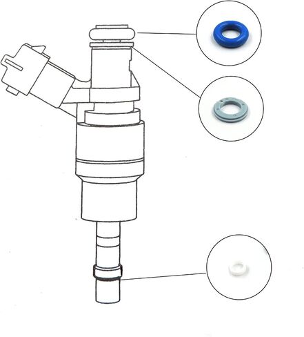 HiSport Fuel Injectors Seals Repair O-ring Kit - 06D998907 4-cylinder Replacement For Golf Jeta (1 pack) in Saudi Arabia