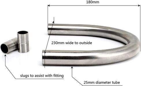 TARAZON 1" Universal Stainless Steel Cafe Racer Rear Frame Hoop Brat Style Seat Large CC Bike in Kuwait