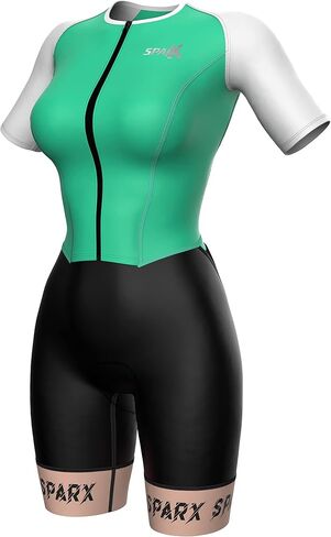 Sparx Aero Triathlon Suit Women Short Sleeve Tri Suit Women Running Swimming Cycling SkinSuit in Saudi Arabia
