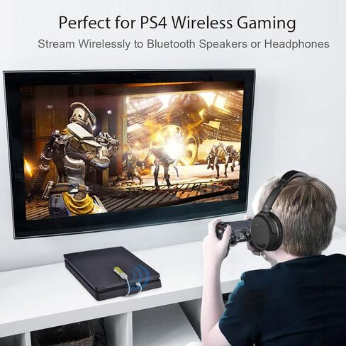 محول صوت بلوتوث USB طويل المدى من Avantree Leaf Class 1 لجهاز PS4 PS5 PC والكمبيوتر المحمول Mac Linux Switch، دونجل صوت USB لمكبرات الصوت فقط، التوصيل والتشغيل، aptX زمن الوصول المنخفض in Kuwait