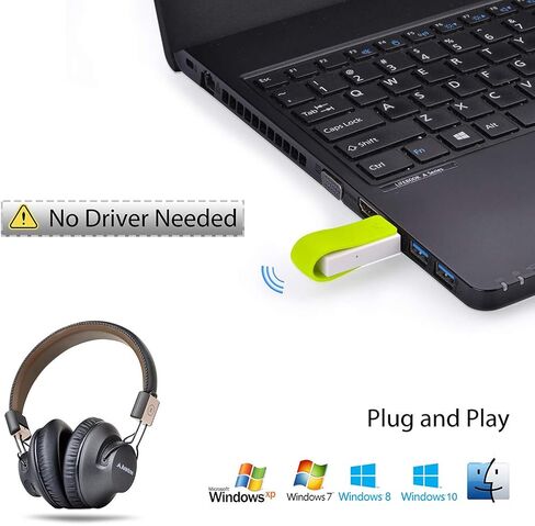 محول صوت بلوتوث USB طويل المدى من Avantree Leaf Class 1 لجهاز PS4 PS5 PC والكمبيوتر المحمول Mac Linux Switch، دونجل صوت USB لمكبرات الصوت فقط، التوصيل والتشغيل، aptX زمن الوصول المنخفض in Kuwait