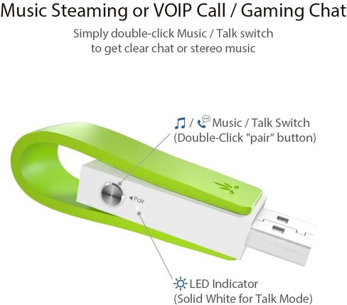 محول صوت بلوتوث USB طويل المدى من Avantree Leaf Class 1 لجهاز PS4 PS5 PC والكمبيوتر المحمول Mac Linux Switch، دونجل صوت USB لمكبرات الصوت فقط، التوصيل والتشغيل، aptX زمن الوصول المنخفض in Kuwait