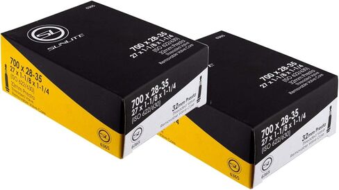 1 Pack or 2 Pack - Bike Tube, Presta Valve 700c x 28-35, (27x1-1/8 to 1-1/4), 32mm Presta Valve, Bicycle Inner Tube, Sunlite in Saudi Arabia
