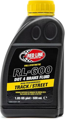 سائل الفرامل Red Line RL-600 عالي الأداء للمسار/الشارع DOT 4 (3 زجاجات) مع زجاجة نازف الفرامل من جينيسيس in Saudi Arabia