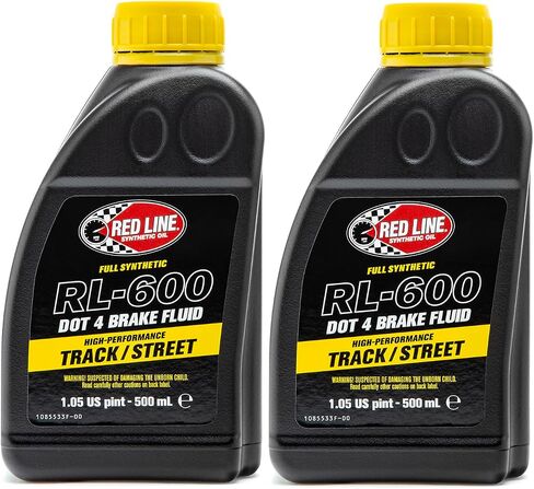 سائل الفرامل Red Line RL-600 عالي الأداء للمسار/الشارع DOT 4 (3 زجاجات) مع زجاجة نازف الفرامل من جينيسيس in Saudi Arabia