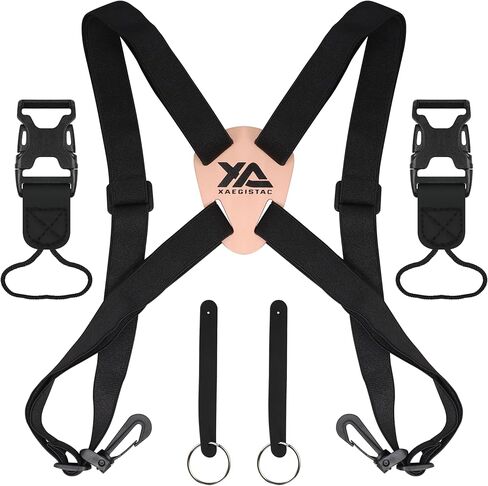 Xaegistac حزام تسخير ثنائي العينين قابل للتعديل وتسخير مناظير فاخرة للصيد. حزام الأشرطة المتقاطعة مناسب لحمل مجهر والكاميرات وأجهزة تحديد المدى والمزيد in Kuwait