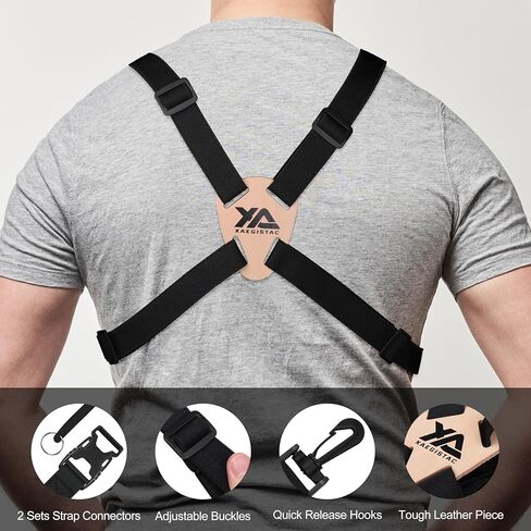 Xaegistac حزام تسخير ثنائي العينين قابل للتعديل وتسخير مناظير فاخرة للصيد. حزام الأشرطة المتقاطعة مناسب لحمل مجهر والكاميرات وأجهزة تحديد المدى والمزيد in Kuwait