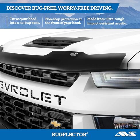 Auto Ventshade [AVS] Bugflector Hood Protector | Fits 2020 - 2024 Chevrolet Silverado 2500 HD/3500 HD, High Profile - Smoke | 23711 in Saudi Arabia