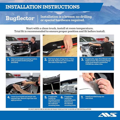 غطاء فتحة التهوية التلقائي [AVS] عاكس الحشرات / درع غطاء المحرك | 2007 - 2013 تويوتا تندرا، 2008 - 2022 سيكويا، حجم متوسط ​​- دخاني، قطعة واحدة. | 23354 in Kuwait