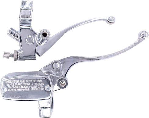 XtremeAmazing Motorcycle 1 Inch Handlebar Hydraulic Brake Clutch Master Cylinder Lever Handle Bars Reservoir for NV600 VT600 Shadow Left and Right Pair Chrome in Saudi Arabia