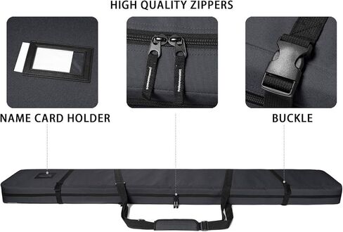 حقيبة تزلج ADBEE - حقيبة تزلج مبطنة بمقبض متين - حامل حزام تزلج مبطن بالكامل مقاوم للماء - قماش أكسفورد 600D موثوق به - سحابات وأبازيم شديدة التحمل in Kuwait