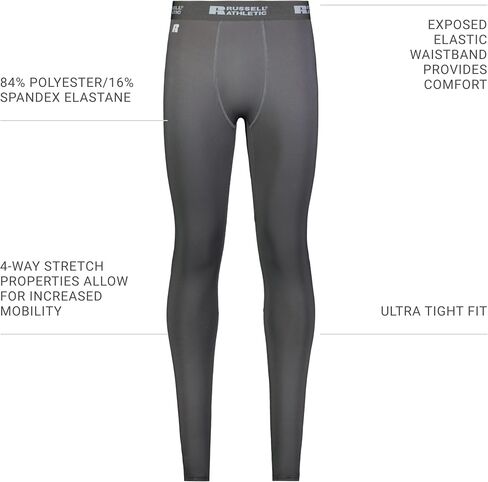 Russell Athletic Men's Coolcore Compression Full Length Tight in Saudi Arabia