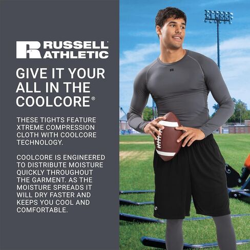 Russell Athletic Men's Coolcore Compression Full Length Tight in Saudi Arabia